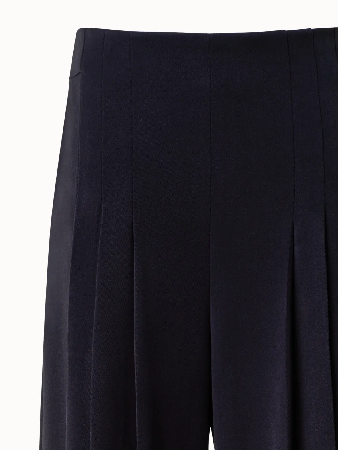 Wide Pleated Techno Stretch Pants