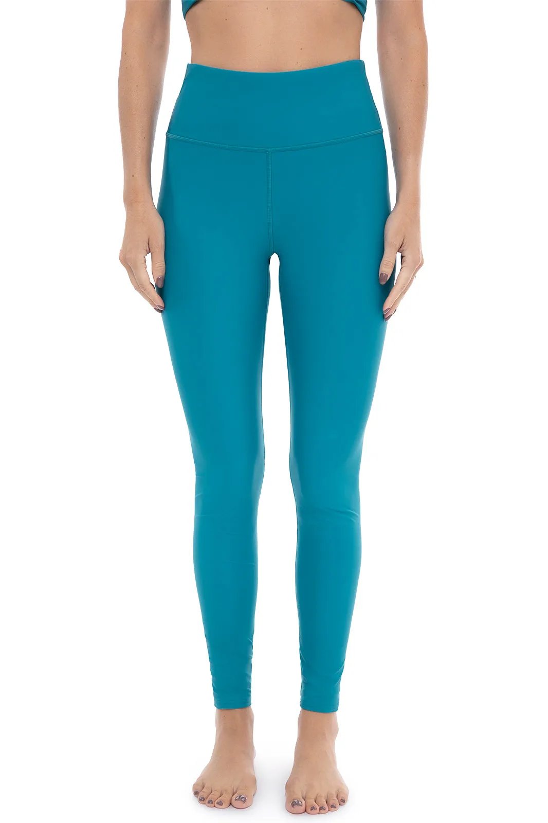 Women's Ocean Sculpt High Rise Swim Legging  | Tahitian Teal