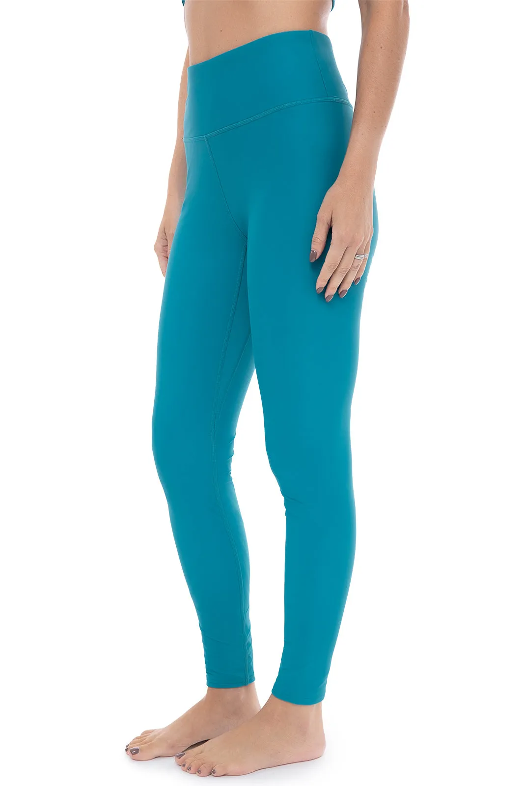 Women's Ocean Sculpt High Rise Swim Legging  | Tahitian Teal